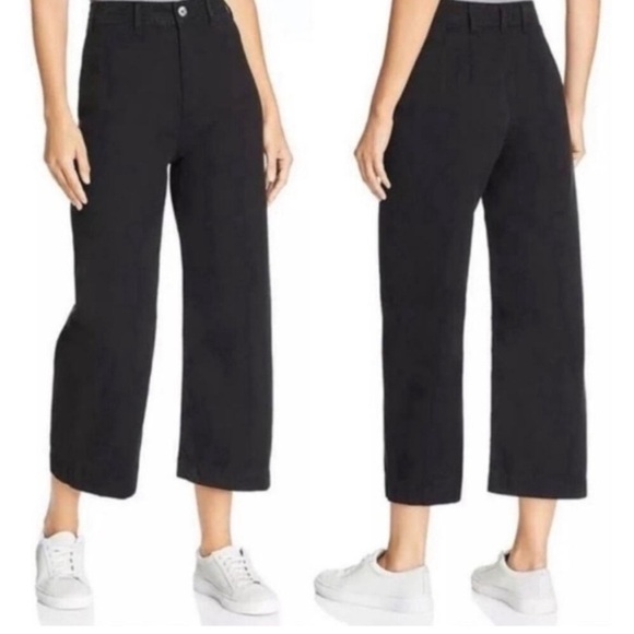 We The Free Womens High Rise Wide Leg Cropped Black Jeans Size 27 Boho - Picture 7 of 7